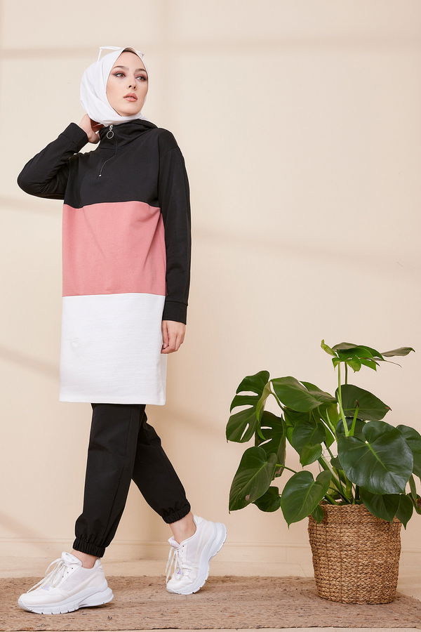 Düz Orta Kadın Pembe TUNIK - 3427 PEMBE