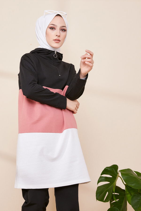 Düz Orta Kadın Pembe TUNIK - 3427 PEMBE