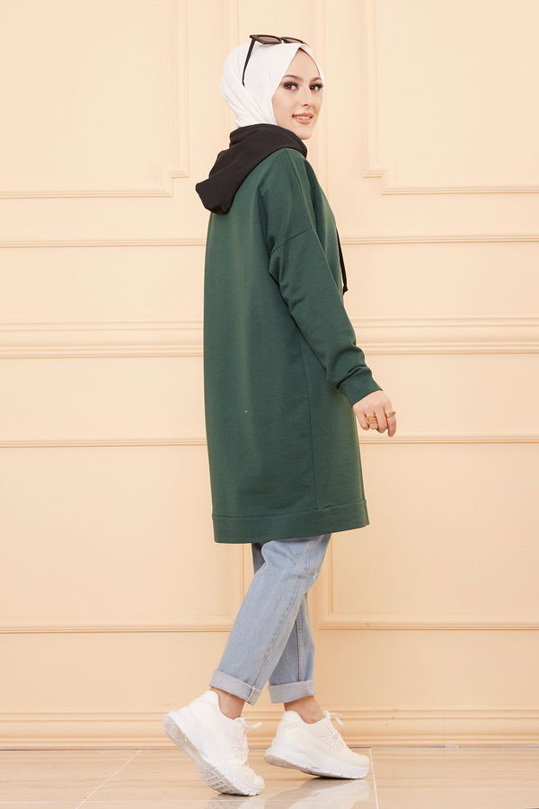 Düz Orta Kadın Yeşil TUNIK - 3403 YEŞİL