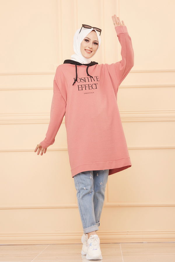 Düz Orta Kadın Pembe TUNIK - 3403 PEMBE