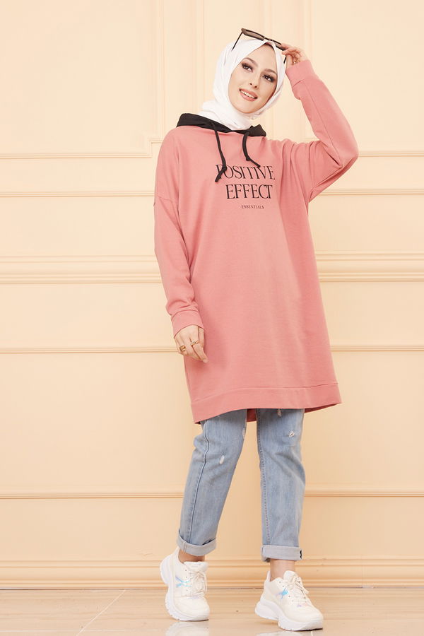 Düz Orta Kadın Pembe TUNIK - 3403 PEMBE