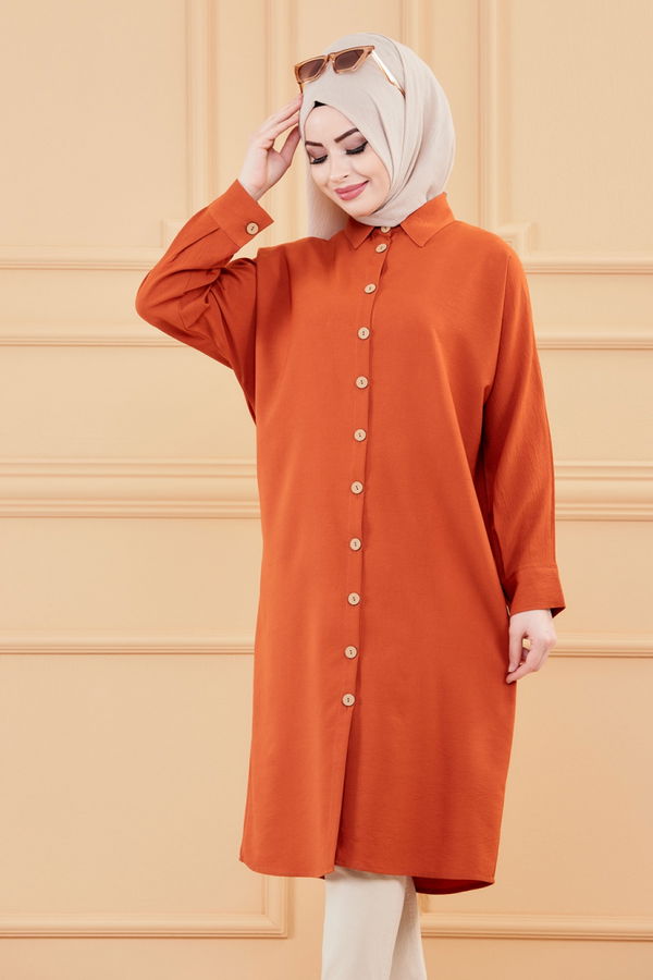 Düz Orta Kadın Kiremit TUNIK - 3493