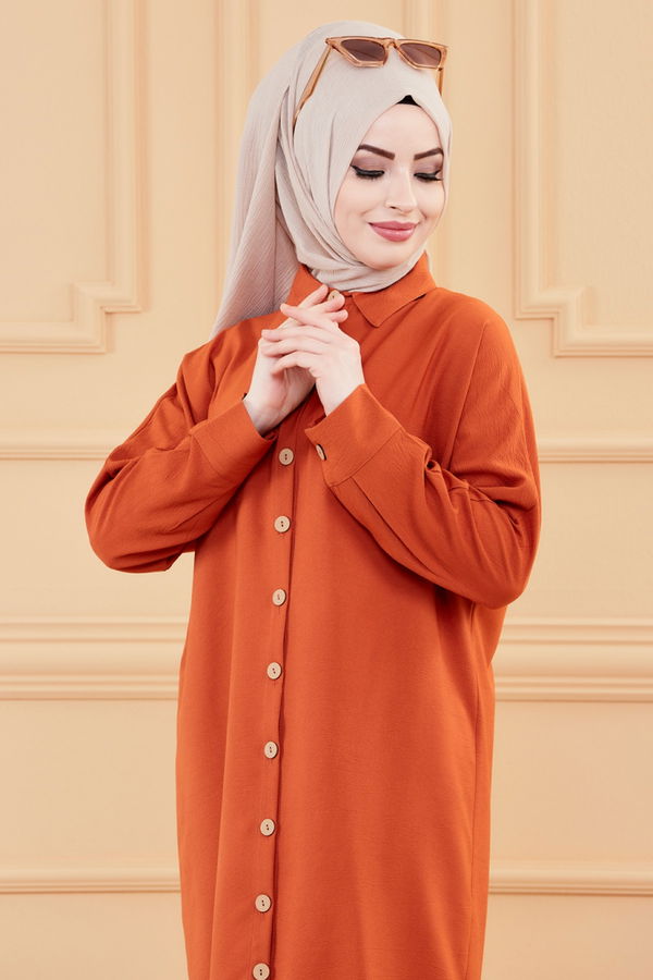 Düz Orta Kadın Kiremit TUNIK - 3493