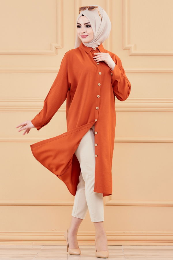 Düz Orta Kadın Kiremit TUNIK - 3493