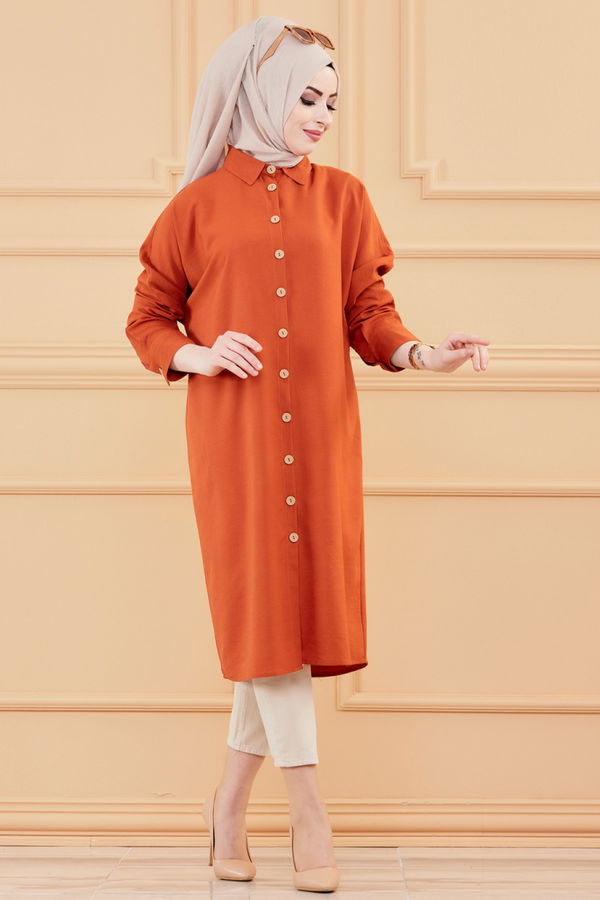 Düz Orta Kadın Kiremit TUNIK - 3493