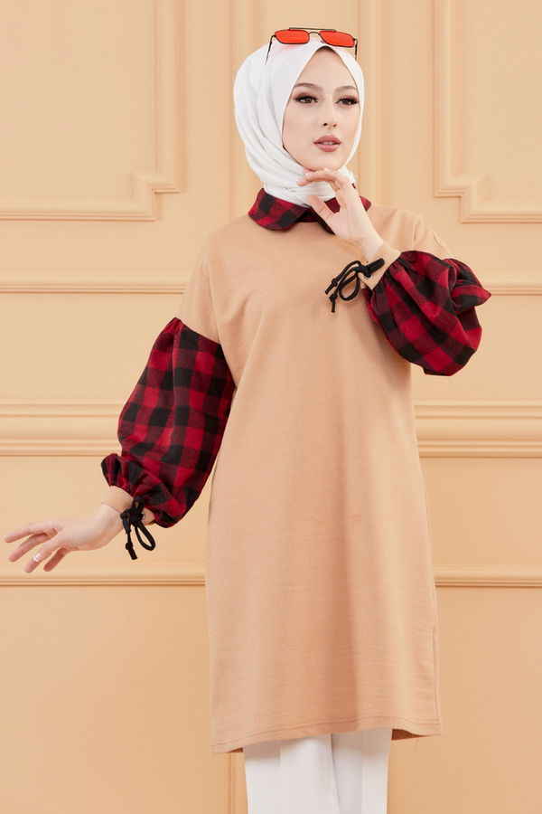 Düz Orta Kadın Taba TUNIK - 3410 TABA