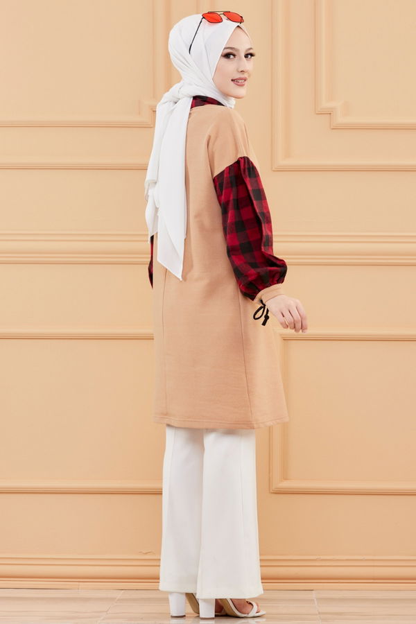 Düz Orta Kadın Taba TUNIK - 3410 TABA