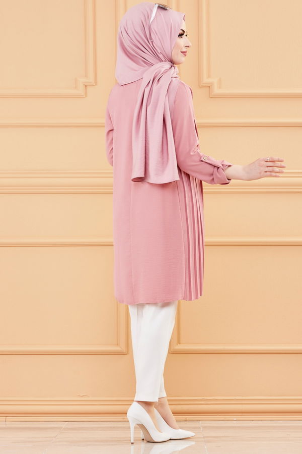 Düz Orta Kadın Pembe TUNIK - 20001