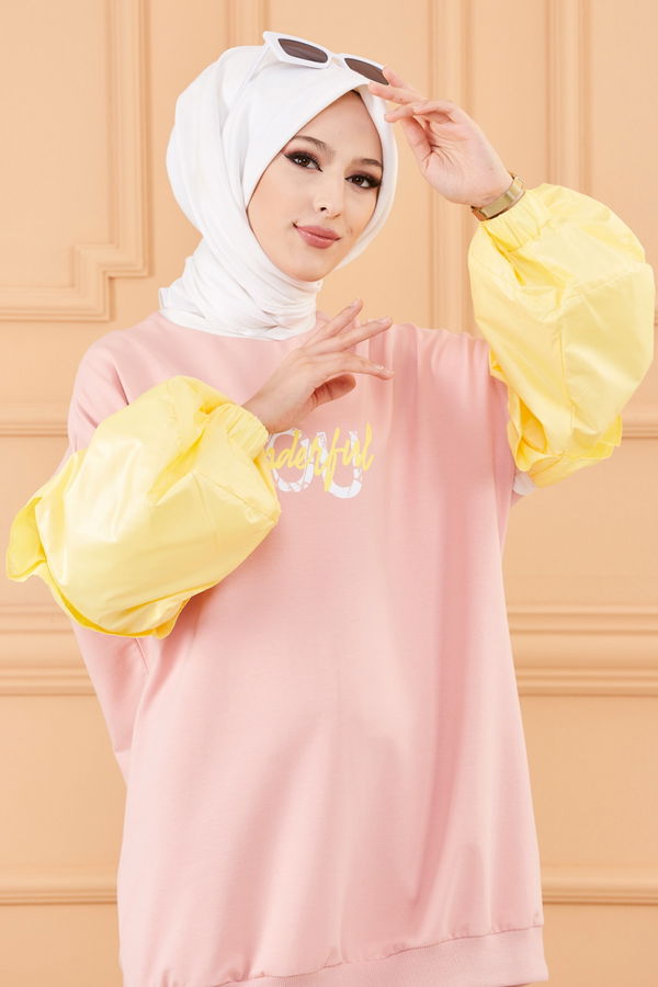 Düz Orta Kadın Pembe TUNIK - 20375