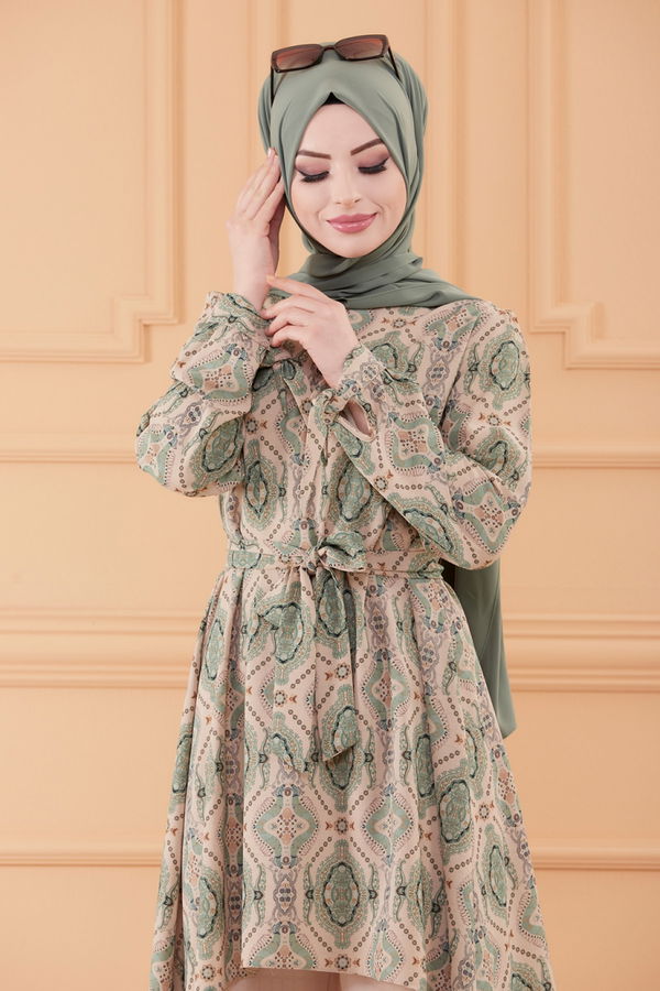 Düz Orta Kadın Yeşil TUNIK PANTOLON - 20550 YEŞİL