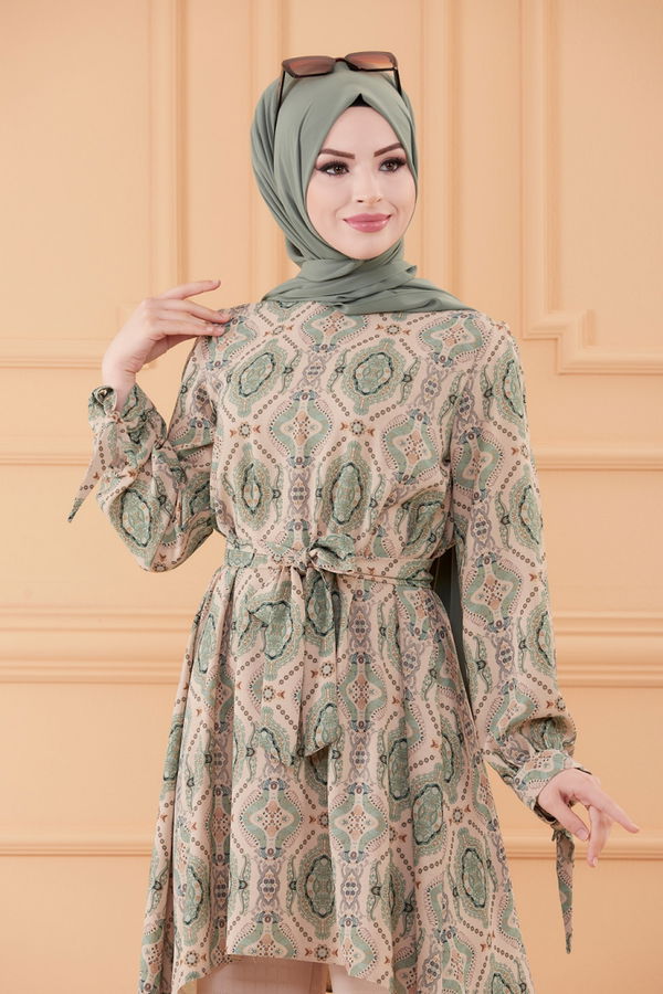 Düz Orta Kadın Yeşil TUNIK PANTOLON - 20550 YEŞİL
