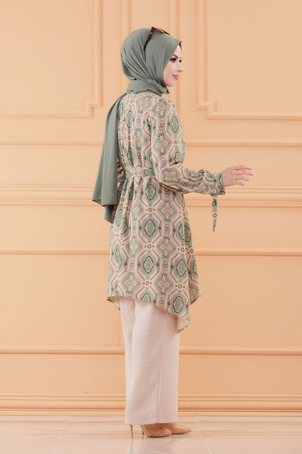 Düz Orta Kadın Yeşil TUNIK PANTOLON - 20550 YEŞİL