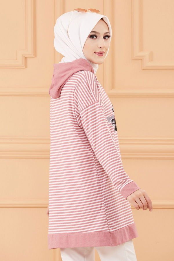 Düz Orta Kadın Pembe SWEAT - 8824 PEMBE