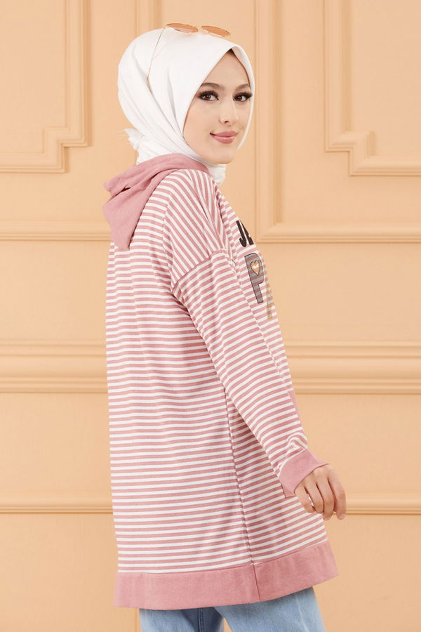 Düz Orta Kadın Pembe SWEAT - 8826 PEMBE