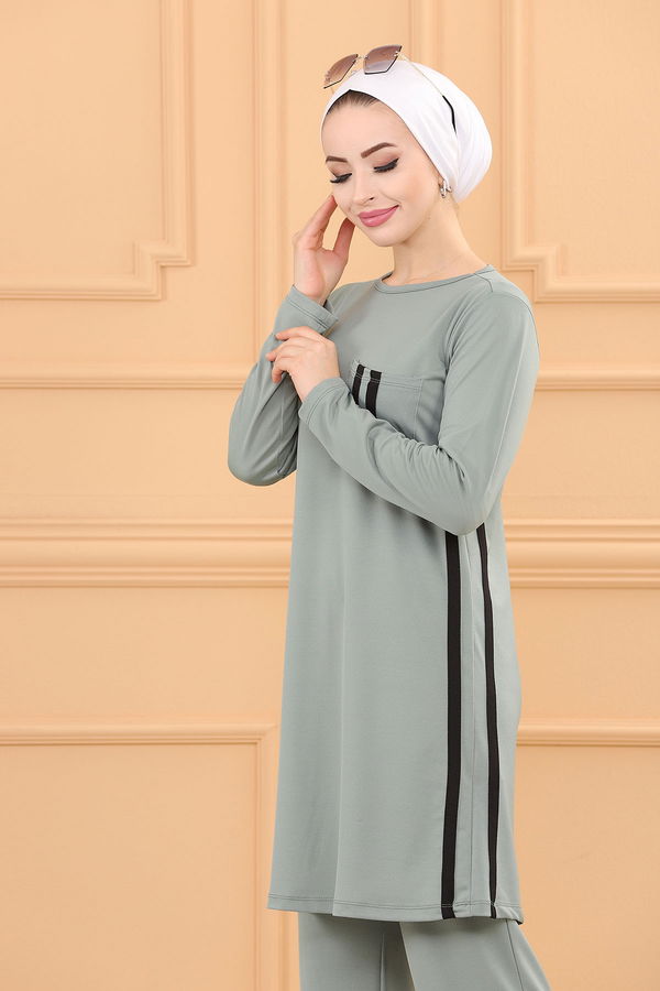 Düz Orta Kadın Yeşil TUNIK PANTOLON - 3751 YEŞİL