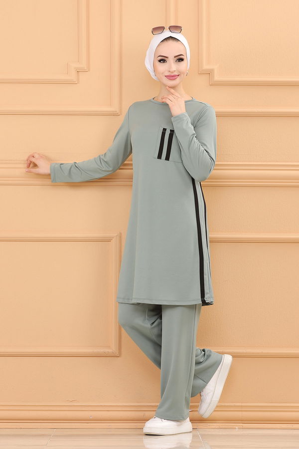 Düz Orta Kadın Yeşil TUNIK PANTOLON - 3751 YEŞİL