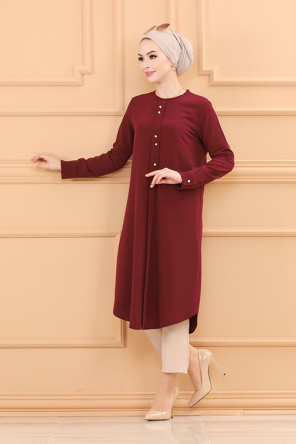 Düz Orta Kadın Mor TUNIK - 3770 MOR