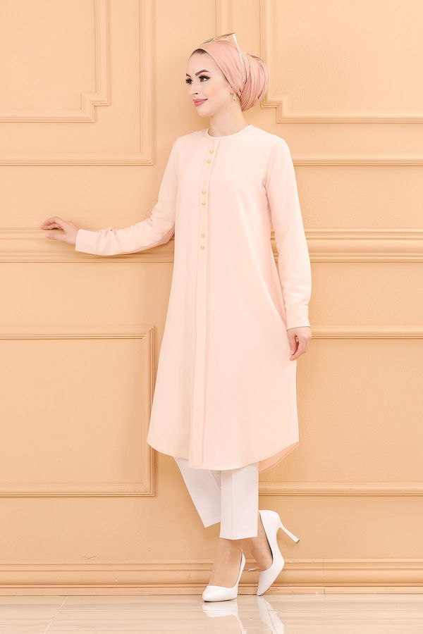 Düz Orta Kadın Pembe TUNIK - 3770 PEMBE