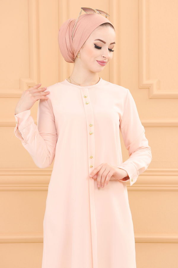 Düz Orta Kadın Pembe TUNIK - 3770 PEMBE