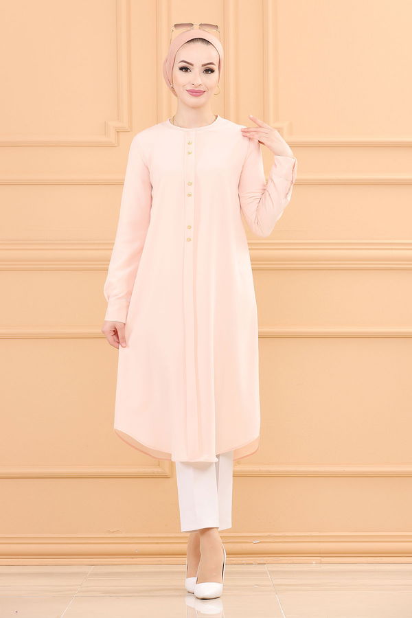 Düz Orta Kadın Pembe TUNIK - 3770 PEMBE