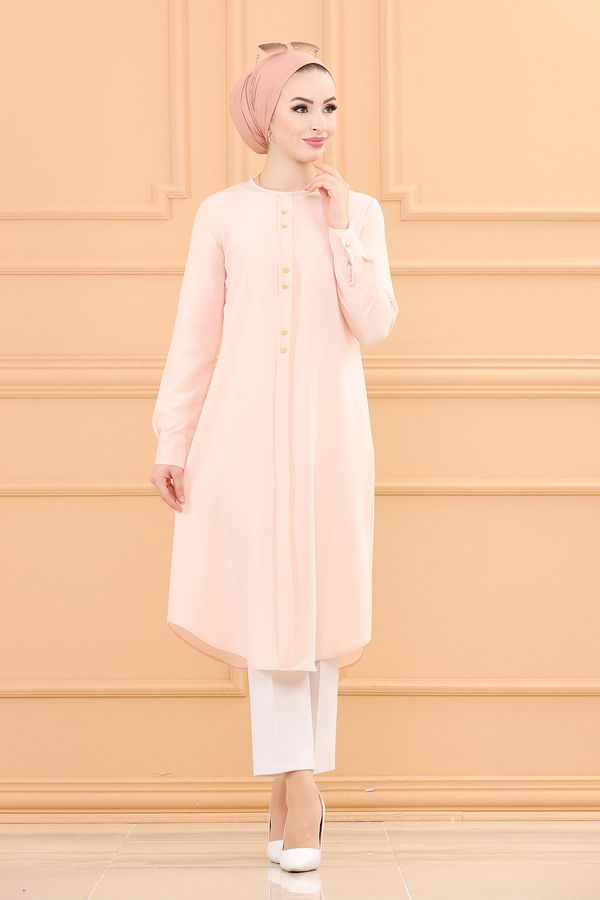 Düz Orta Kadın Pembe TUNIK - 3770 PEMBE