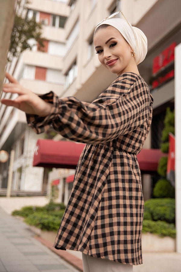 Düz Orta Kadın Taba Tunık TABA - 3777 - 3777 TABA