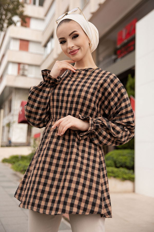 Düz Orta Kadın Taba Tunık TABA - 3777 - 3777 TABA