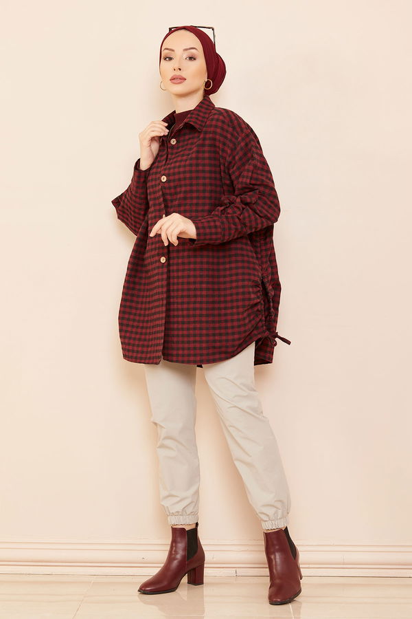 Düz Orta Kadın Bordo Tunık BORDO - 14239 - 14239 BORDO