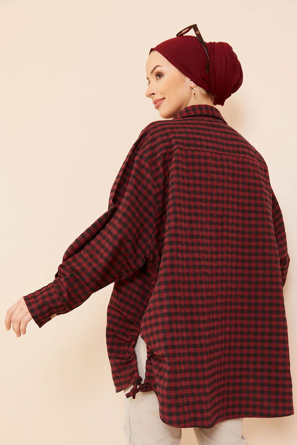 Düz Orta Kadın Bordo Tunık BORDO - 14239 - 14239 BORDO