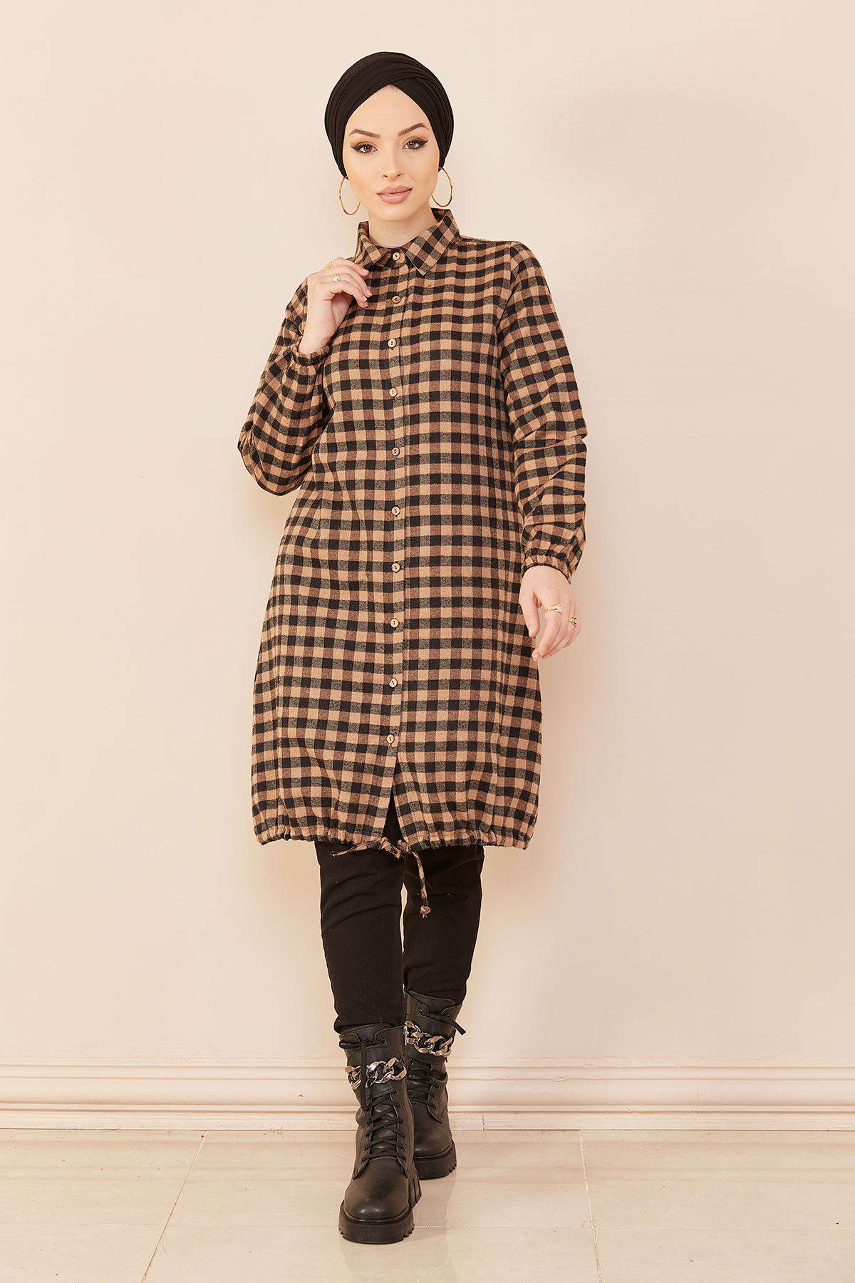 Düz Orta Kadın Taba TUNIK - 3773