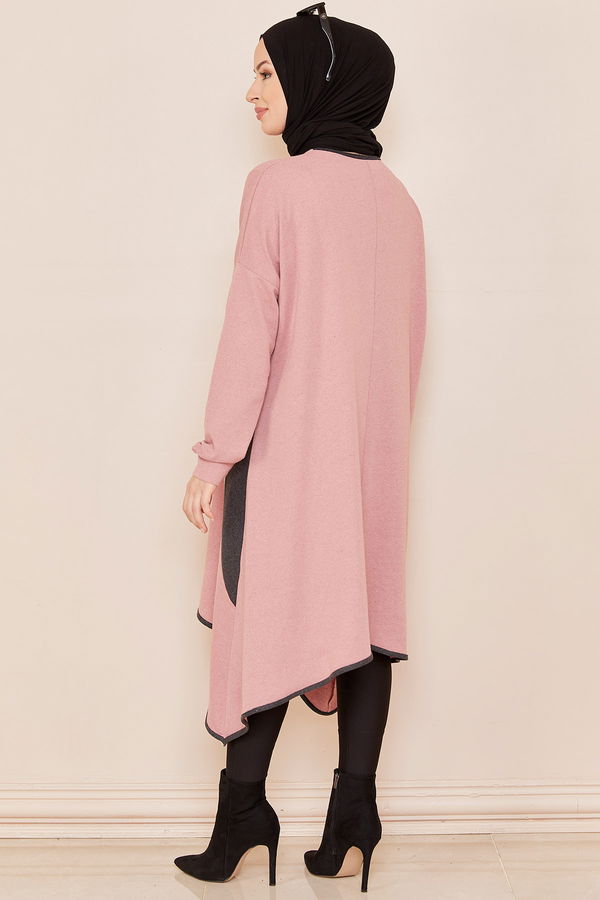 Düz Orta Kadın Pembe TUNIK - 8791