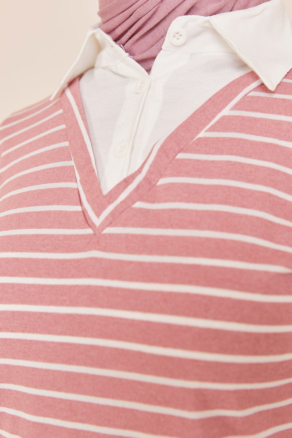 Düz Orta Kadın Pembe Tunık GUL - 3760 - 3760 PEMBE