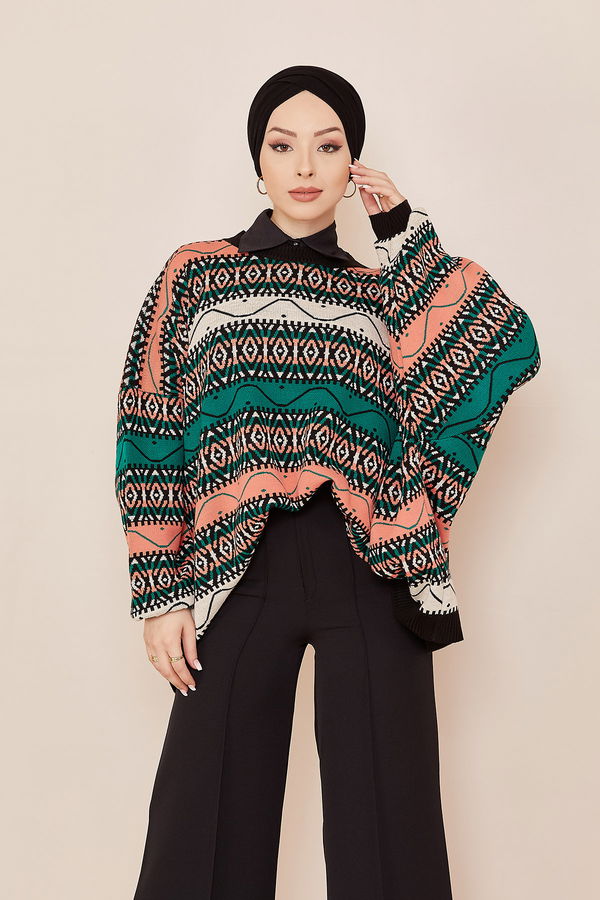 Düz 0.374 Kadın Yeşil Tunik Pantalon - 20864
