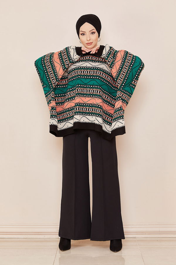 Düz 0.374 Kadın Yeşil Tunik Pantalon - 20864