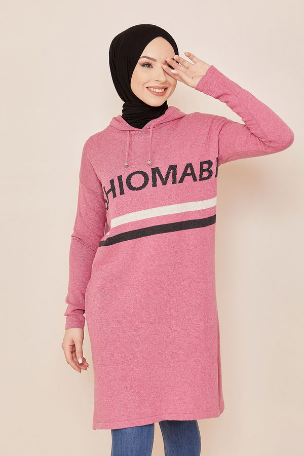 Düz Orta Kadın Fuşya Sweat - 20866 FUŞYA