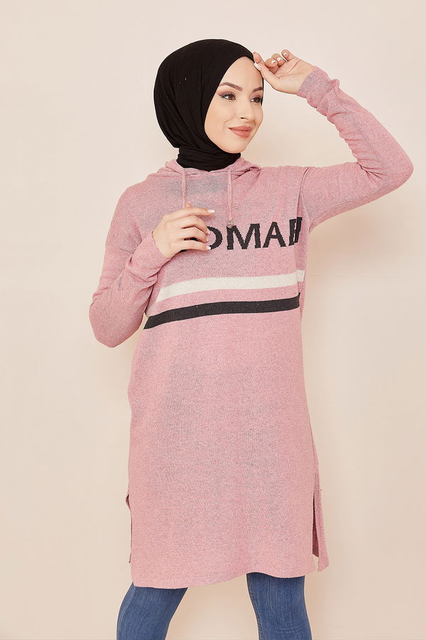 Düz Orta Kadın Pembe Sweat - 20866 PEMBE