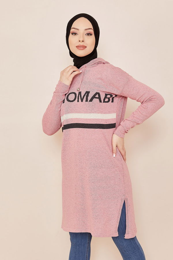 Düz Orta Kadın Pembe Sweat - 20866 PEMBE