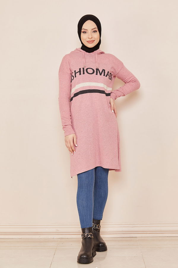 Düz Orta Kadın Pembe Sweat - 20866 PEMBE