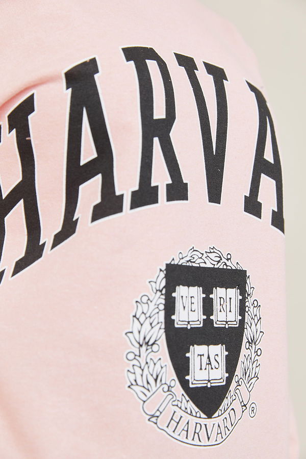 Düz Orta Kadın Pembe Baskılı Sweat - 8865 PEMBE