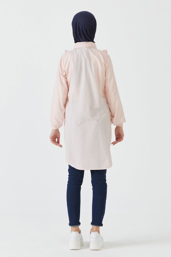 Düz Orta Kadın Pembe TUNIK - 3498