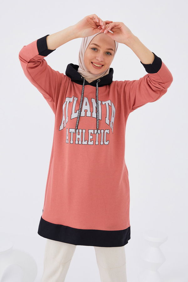 Düz Orta Kadın Pembe Sweat - 20899