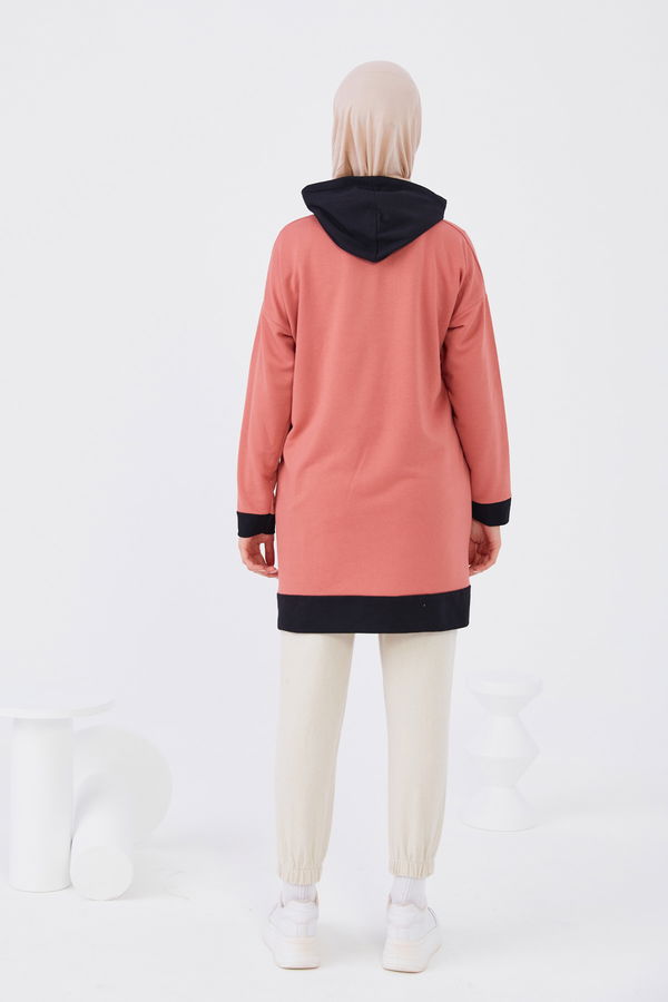 Düz Orta Kadın Pembe Sweat - 20899