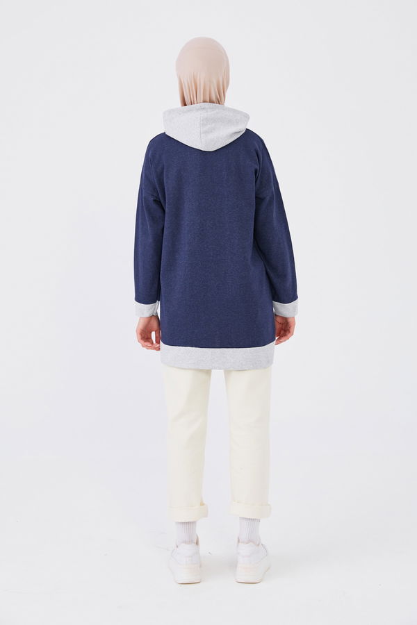 Düz Orta Kadın Lacivert Sweat - 20900