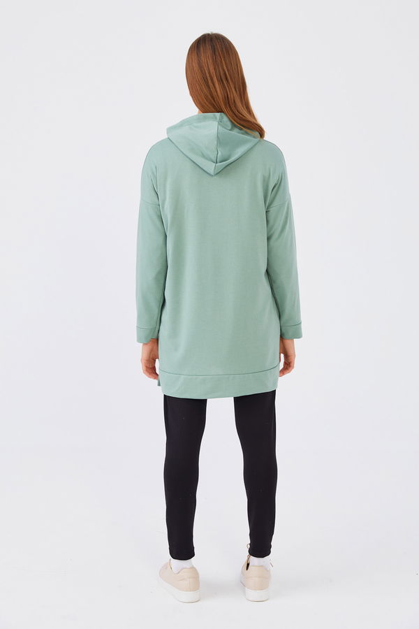 Düz Orta Kadın Yeşil Sweat - 20901 YEŞİL