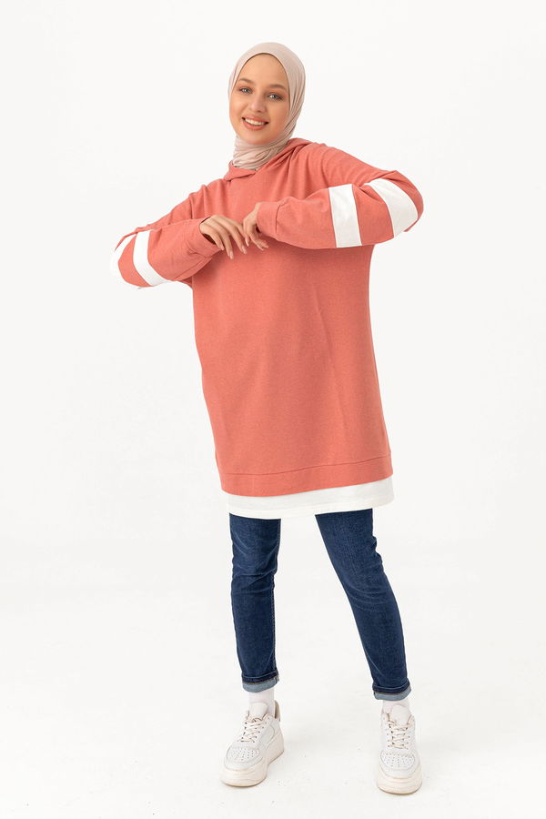 Düz Orta Kadın Pembe TUNIK - 3426 PEMBE