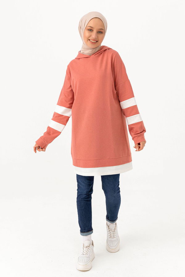 Düz Orta Kadın Pembe TUNIK - 3426 PEMBE