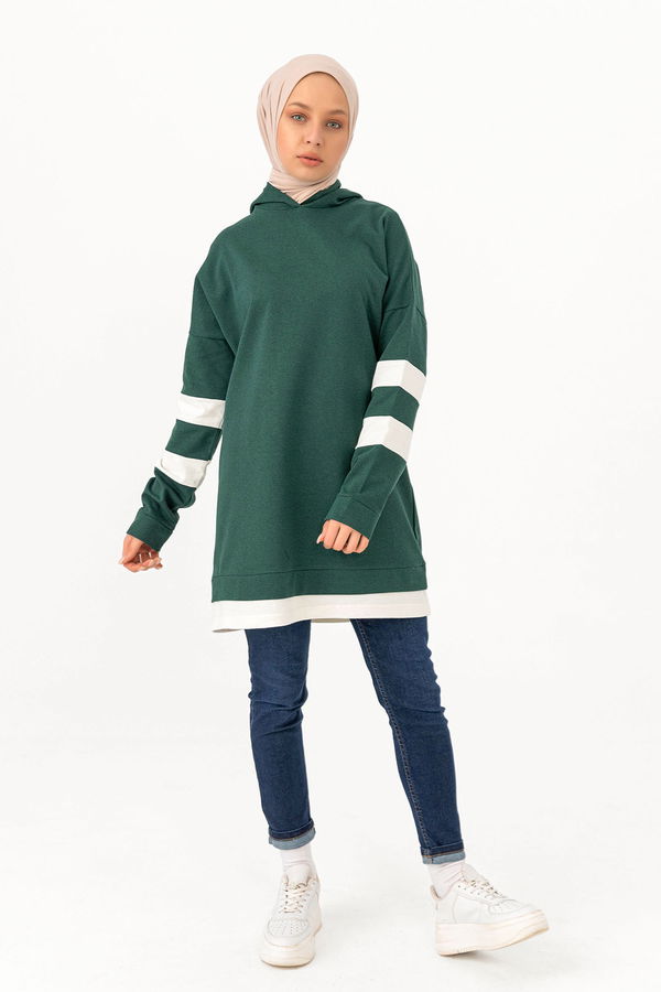 Düz Orta Kadın Yeşil TUNIK - 3426