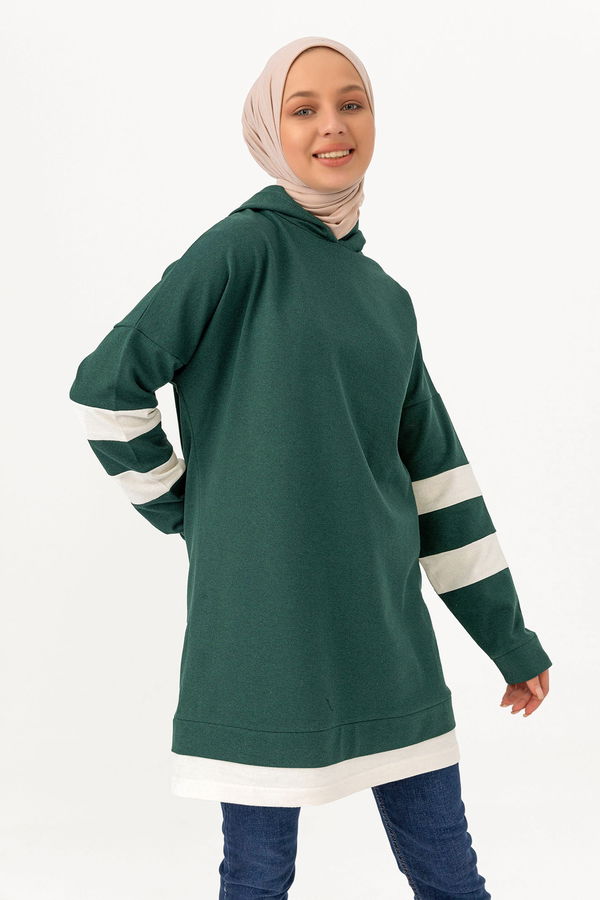 Düz Orta Kadın Yeşil TUNIK - 3426