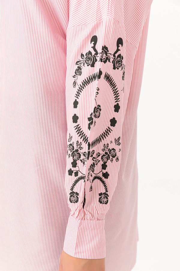 Düz Orta Kadın Pembe TUNIK - 3491