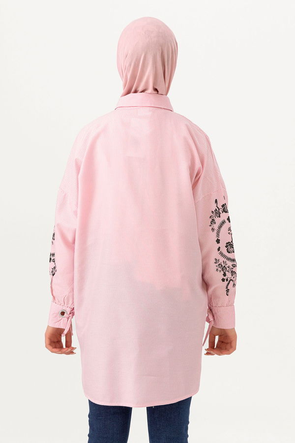 Düz Orta Kadın Pembe TUNIK - 3491